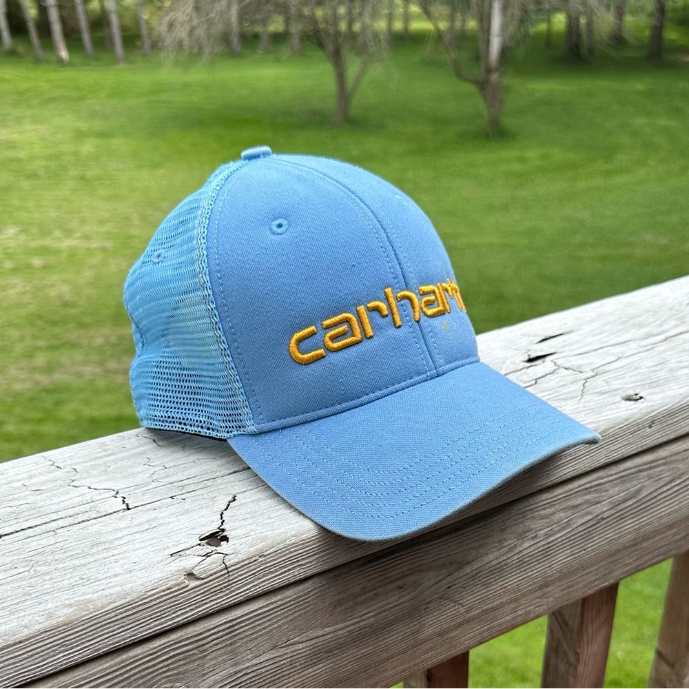Carhartt Sky Blue Cap with Gold Logo